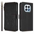 For OPPO F29 5G Global Butterfly Love Flower Multi-card Zipper Wallet Leather Phone Case(Black) - 2