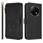 For OPPO F29 Pro 5G Global Butterfly Love Flower Multi-card Zipper Wallet Leather Phone Case(Black) - 2