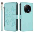 For OPPO F29 Pro 5G Global Butterfly Love Flower Multi-card Zipper Wallet Leather Phone Case(Mint Green) - 2