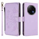 For OPPO F29 Pro 5G Global Butterfly Love Flower Multi-card Zipper Wallet Leather Phone Case(Light Purple) - 2