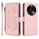 For OPPO Find X6 5G Butterfly Love Flower Multi-card Zipper Wallet Leather Phone Case(Pink) - 2