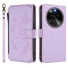 For OPPO Find X6 Pro 5G Butterfly Love Flower Multi-card Zipper Wallet Leather Phone Case(Light Purple) - 2