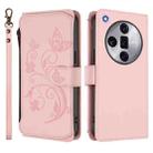 For OPPO Find X7 Ultra Butterfly Love Flower Multi-card Zipper Wallet Leather Phone Case(Pink) - 2