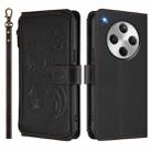 For OPPO Find X8 5G Butterfly Love Flower Multi-card Zipper Wallet Leather Phone Case(Black) - 2