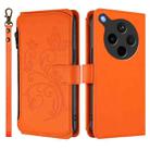 For OPPO Find X8s+ 5G Butterfly Love Flower Multi-card Zipper Wallet Leather Phone Case(Orange) - 2