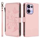 For OPPO Reno13 Pro 5G Global Butterfly Love Flower Multi-card Zipper Wallet Leather Phone Case(Pink) - 2