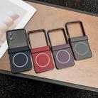 For Xiaomi Mix Flip 2 Three Parts Carbon Fiber Texture MagSafe Phone Case(Red) - 2