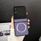 For Xiaomi Mix Flip 2 CD Magsafe Magnetic Cloth Texture Phone Case(Purple) - 1