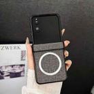 For Xiaomi Mix Flip 2 CD Magsafe Magnetic Cloth Texture Phone Case(Grey) - 1