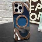 For iPhone 15 Pro Max Metal Frameless 360 Degree Rotation Holder MagSafe Phone Case(Dessert Gold) - 1