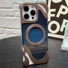 For iPhone 16 Pro Max Metal Frameless 360 Degree Rotation Holder MagSafe Phone Case(Dessert Gold) - 1