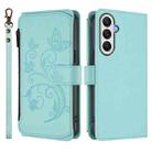 For Samsung Galaxy A05s 4G / F14 4G Butterfly Love Flower Multi-card Zipper Wallet Leather Phone Case(Mint Green) - 2