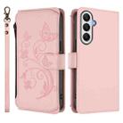 For Samsung Galaxy A05s 4G / F14 4G Butterfly Love Flower Multi-card Zipper Wallet Leather Phone Case(Pink) - 2