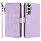 For Samsung Galaxy A05s 4G / F14 4G Butterfly Love Flower Multi-card Zipper Wallet Leather Phone Case(Light Purple) - 2