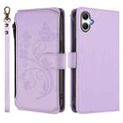 For Samsung Galaxy A07 4G / A06 4G / 5G Butterfly Love Flower Multi-card Zipper Wallet Leather Phone Case(Light Purple) - 2