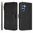 For Samsung Galaxy A15 4G / 5G Butterfly Love Flower Multi-card Zipper Wallet Leather Phone Case(Black) - 2