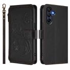 For Samsung Galaxy A16 4G / 5G Butterfly Love Flower Multi-card Zipper Wallet Leather Phone Case(Black) - 2