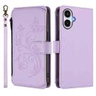 For Samsung Galaxy A25e / A25 5G JP Butterfly Love Flower Multi-card Zipper Wallet Leather Phone Case(Light Purple) - 2