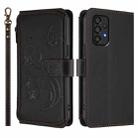For Samsung Galaxy A53 5G Butterfly Love Flower Multi-card Zipper Wallet Leather Phone Case(Black) - 2