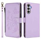 For Samsung Galaxy A54 5G Butterfly Love Flower Multi-card Zipper Wallet Leather Phone Case(Light Purple) - 2