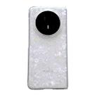 For Honor Magic V5 Pearlescent Shell Texture Phone Case(White) - 1