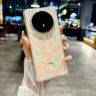 For Honor Magic V5 Pearlescent Shell Texture Phone Case(Pink Green) - 2