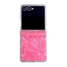 For Samsung Galaxy Z Flip7 5G Three-piece Set Pearlescent Shell Texture Phone Case(Red) - 1