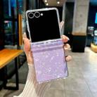 For Samsung Galaxy Z Flip7 5G Three-piece Set Pearlescent Shell Texture Phone Case(Purple) - 2