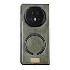 For Honor Magic V5 Crazy Horse Pattern MagSafe Magnetic Phone Case(Green) - 1