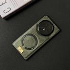 For Honor Magic V5 Crazy Horse Pattern MagSafe Magnetic Phone Case(Green) - 2