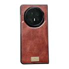 For Honor Magic V5 Crazy Horse Texture PU Phone Case(Red) - 1