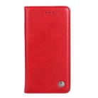 For Samsung Galaxy S10+ Non-Magnetic Retro Texture Horizontal Flip Leather Case with Holder & Card Slots & Wallet(Red) - 1
