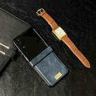 For Xiaomi Mix Flip 2 Crazy Horse Texture Three-stage Leather Phone Case(Blue) - 2