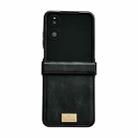 For Xiaomi Mix Flip 2 Crazy Horse Texture Three-stage Leather Phone Case(Black) - 1