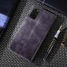 For Samsung Galaxy S20+ Non-Magnetic Retro Texture Horizontal Flip Leather Case with Holder & Card Slots & Wallet(Grey) - 3