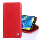 For Samsung Galaxy Note20 Non-Magnetic Retro Texture Horizontal Flip Leather Case with Holder & Card Slots & Wallet(Red) - 1
