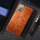 For Samsung Galaxy Note20 Non-Magnetic Retro Texture Horizontal Flip Leather Case with Holder & Card Slots & Wallet(Brown) - 3