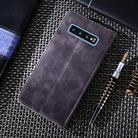 For Samsung Galaxy S10 Non-Magnetic Retro Texture Horizontal Flip Leather Case with Holder & Card Slots & Wallet(Grey) - 3