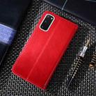 For Samsung Galaxy S20 FE Non-Magnetic Retro Texture Horizontal Flip Leather Case with Holder & Card Slots & Wallet(Red) - 3