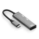 Type-C to Type-C, USB-A, HDMI HUB Docking Station(Grey) - 2