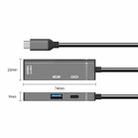 Type-C to Type-C, USB-A, HDMI HUB Docking Station(Grey) - 6