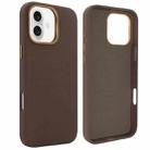 For iPhone 16 VIETAO Suede MagSafe PU Leather Phone Case(Coffee Brown) - 1