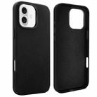 For iPhone 16 VIETAO Suede MagSafe PU Leather Phone Case(Black) - 1