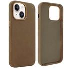 For iPhone 15 VIETAO Suede MagSafe PU Leather Phone Case(Dark Brown) - 1