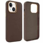 For iPhone 15 VIETAO Suede MagSafe PU Leather Phone Case(Coffee Brown) - 1