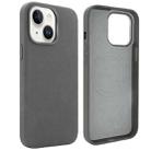 For iPhone 15 VIETAO Suede MagSafe PU Leather Phone Case(Dark Grey) - 1