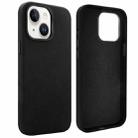 For iPhone 15 VIETAO Suede MagSafe PU Leather Phone Case(Black) - 1