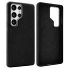 For Samsung Galaxy S25 Ultra 5G VIETAO Suede MagSafe PU Leather Phone Case(Black) - 1