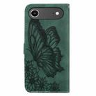 For iPhone 17 Air Retro Skin Feel Butterflies Embossing Horizontal Flip Leather Phone Case(Green) - 3