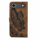 For iPhone 17 Air Retro Skin Feel Butterflies Embossing Horizontal Flip Leather Phone Case(Brown) - 3